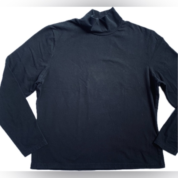 CASLON Mock Turtleneck in Cotton knit Blend, Black | XL | NORDSTROM - Picture 2 of 6
